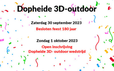 Save the date: Dopheide 3D outdoor wedstrijd